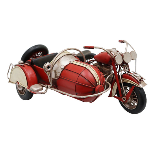 No.PV1017 Metal Vintage Motorcycle with Sidecar