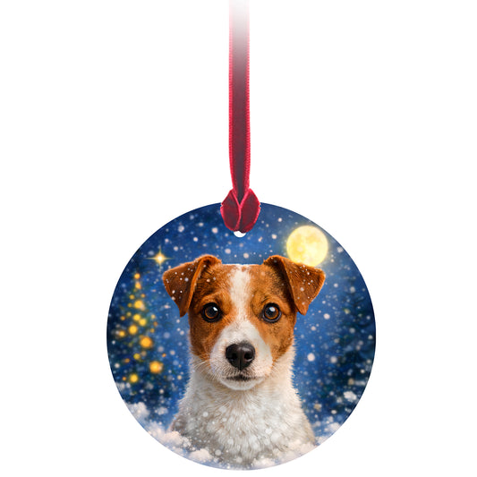 No.PX1010 Christmas Tree Glass Hanger - Jack Russell