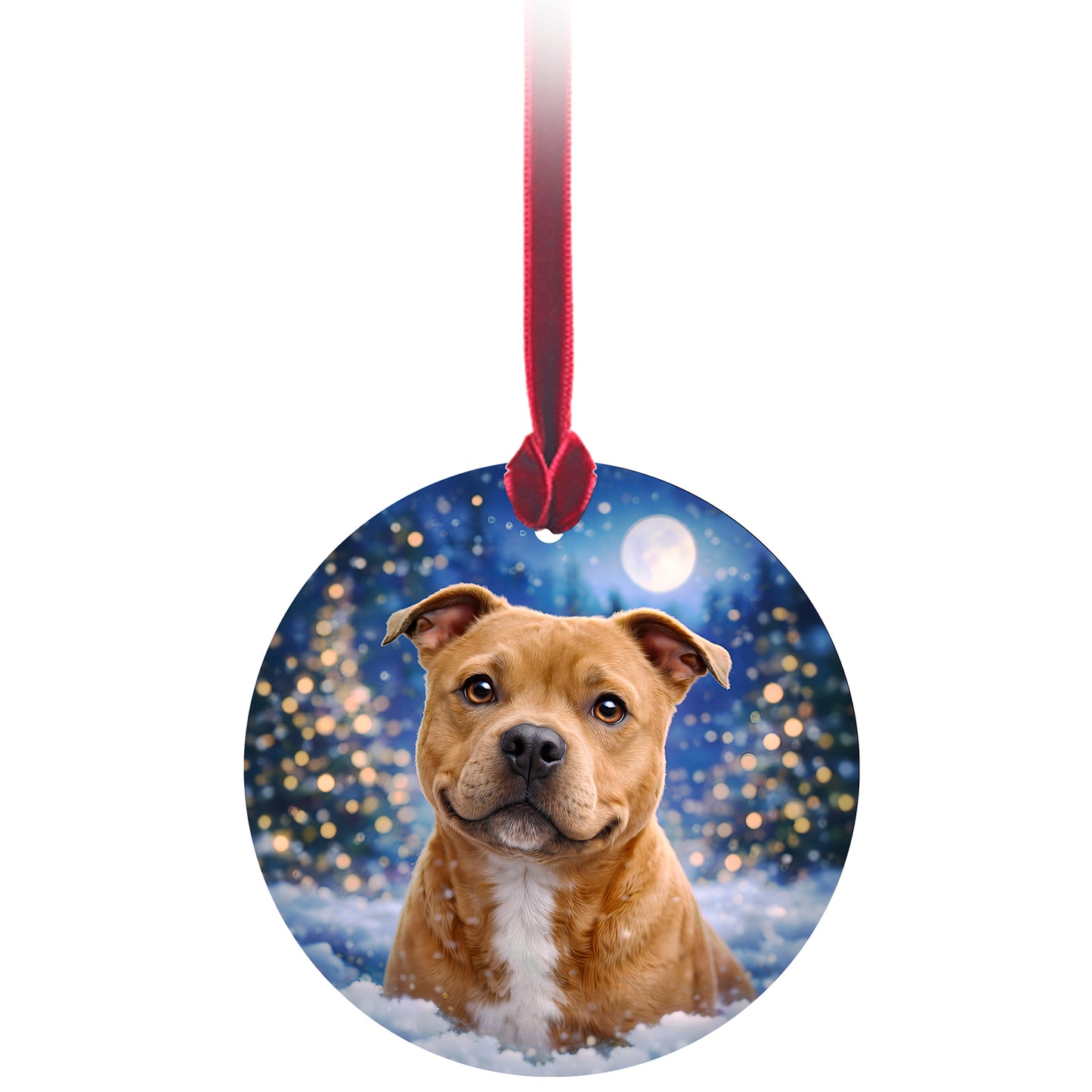 No.PX1015 Christmas Tree Glass Hanger - Fawn Staffy