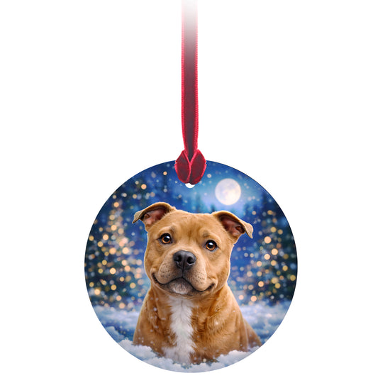No.PX1015 Christmas Tree Glass Hanger - Fawn Staffy