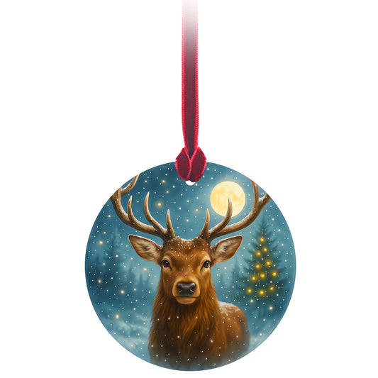 No.PX1046 Christmas Tree Glass Hanger - Stag
