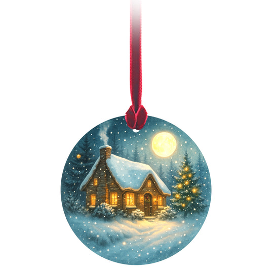 No.PX1047 Christmas Tree Glass Hanger - Cottage