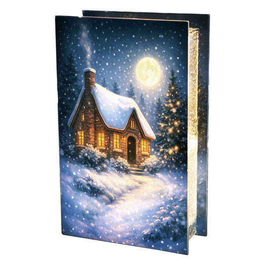 No.PX1202 Glass Christmas LED Light Box - Cottage