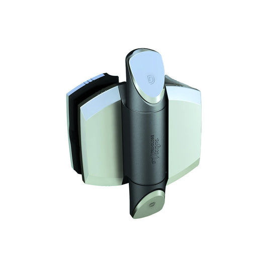 No.TCAV1PSS D&D TruClose Vizage Hinges (Polished Zirconium Trims) - for Glass Gates and 50mm (2") Diameter Posts