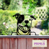 No.PF1010 Metal Staffie Peeking Dog Silhouette