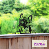 No.PF1012 Metal Frenchie Peeking Dog Silhouette