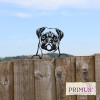 No.PF1023 Metal Pug Peeking Dog Silhouette